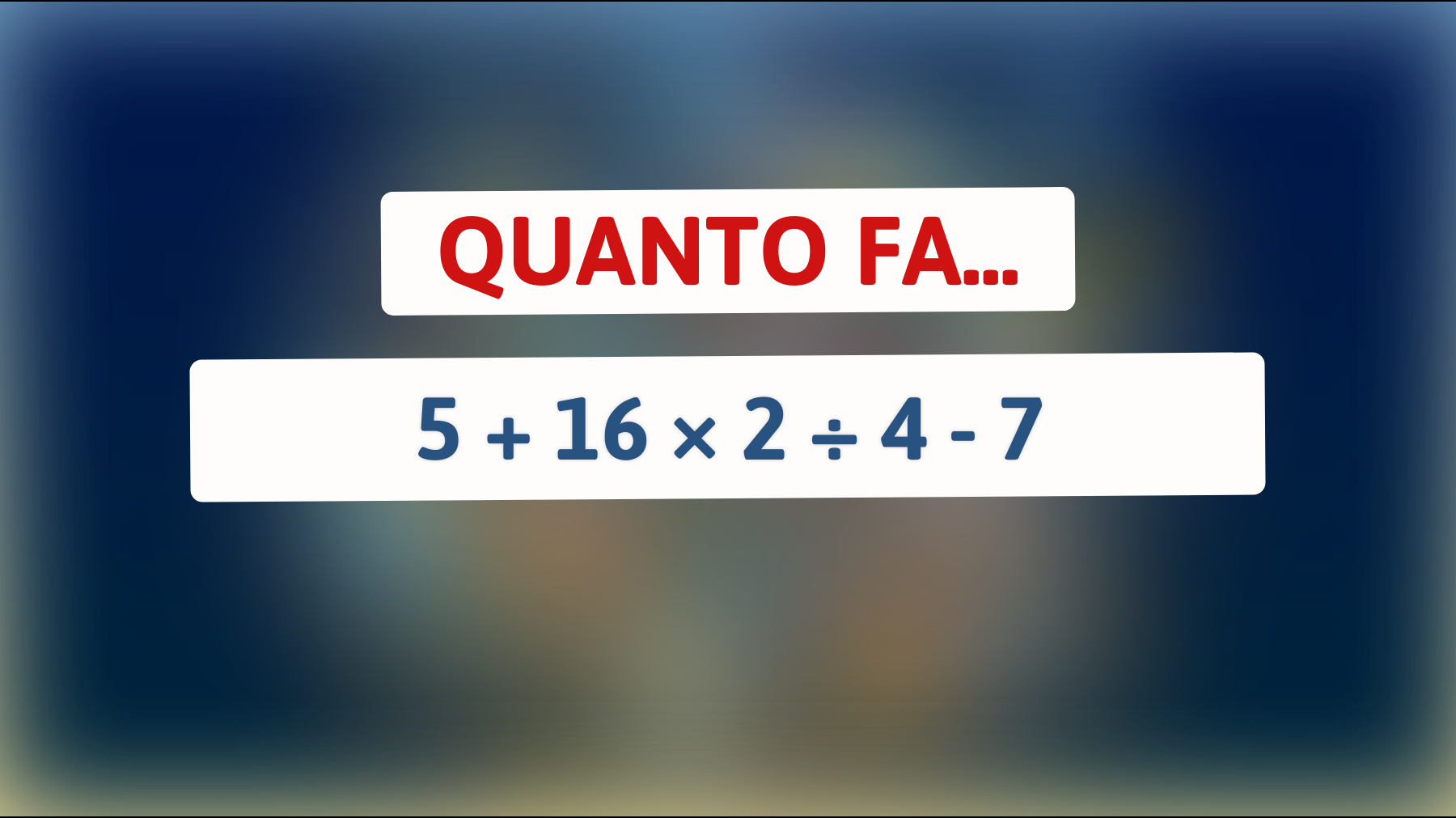 Solo il 2% delle persone risolve questo enigma matematico: hai quello che serve? Scoprilo ora!"